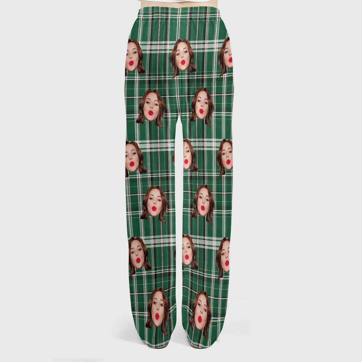 Personalized Photo Plaid Nurse Scrub Set