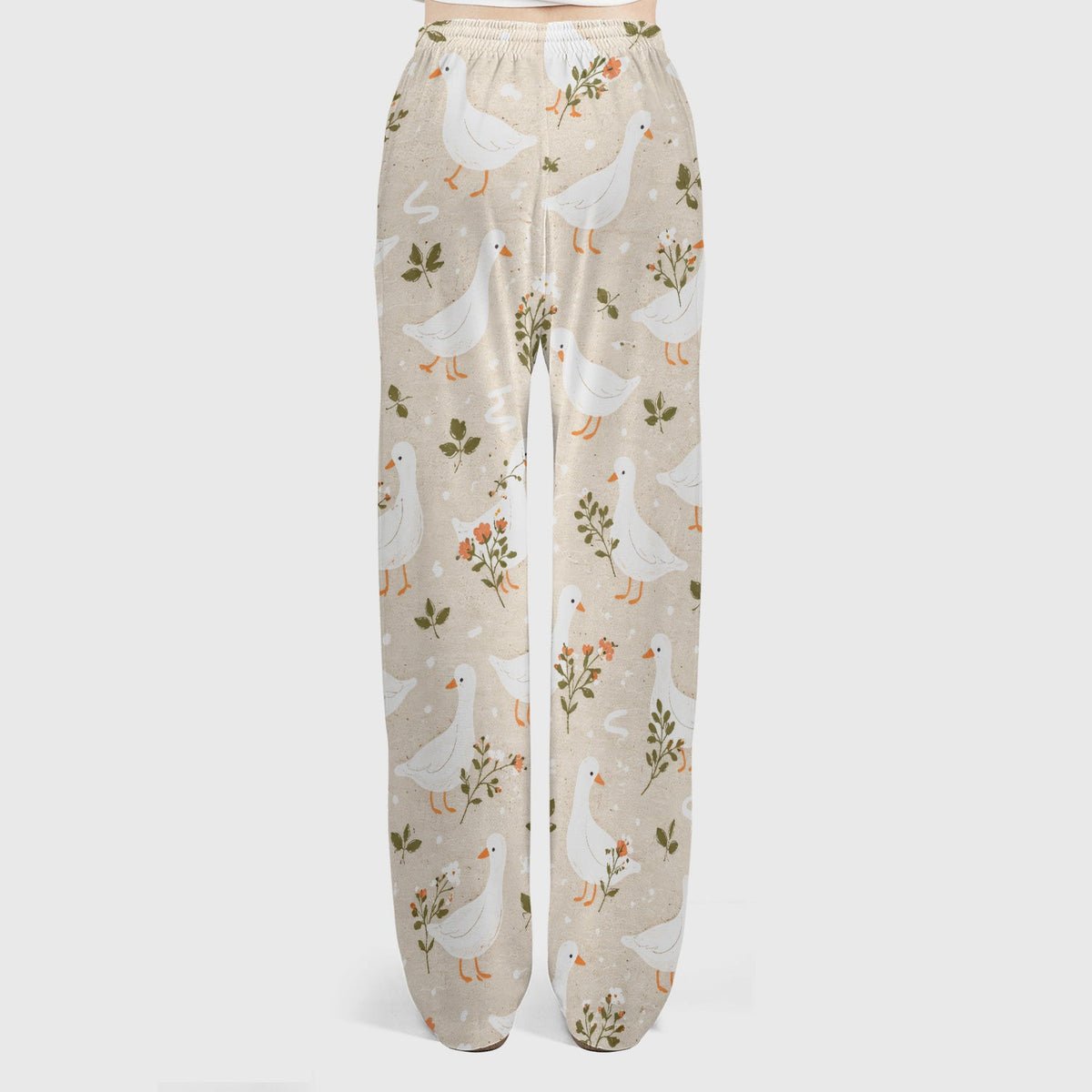 White Goose Floral Meadow Nurse Scrub Set