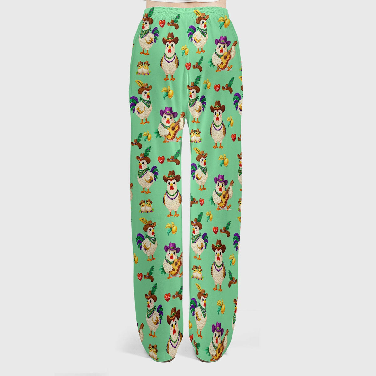 Mardi Gras Rooster Cowboy Nurse Scrub Set