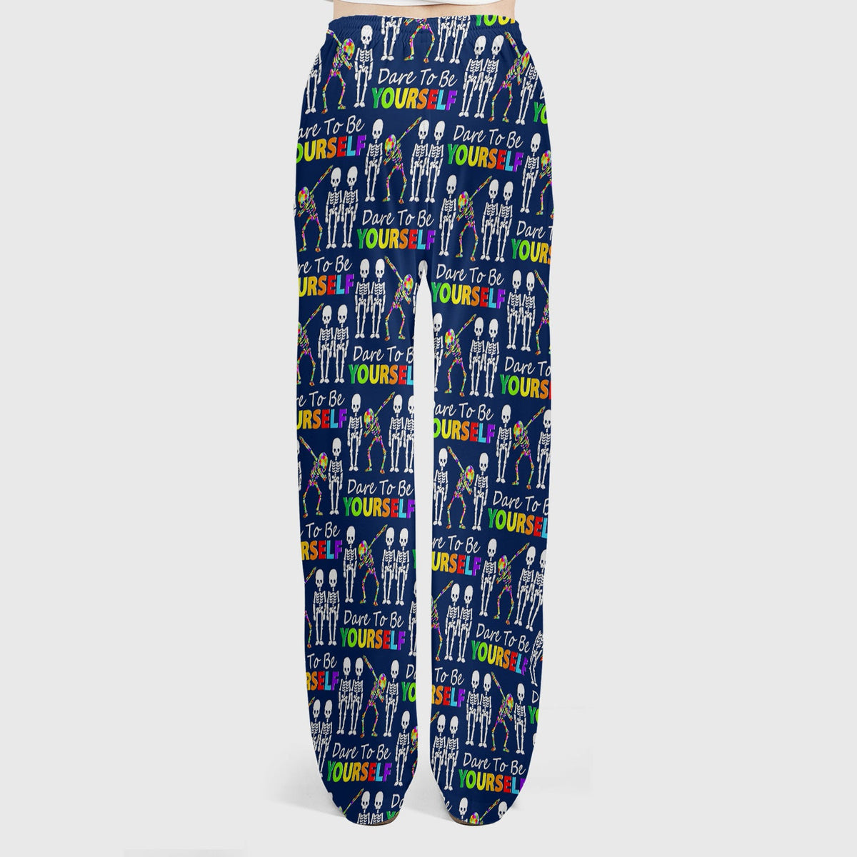 Rainbow Skeleton Dare To Be Yourself Nurse Scrub Set