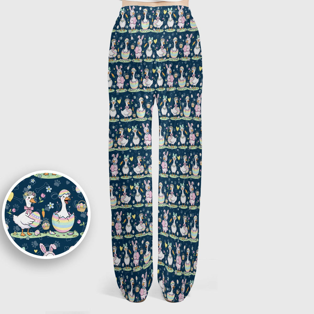Spring Easter Goose Bunny Nurse Scrub Set
