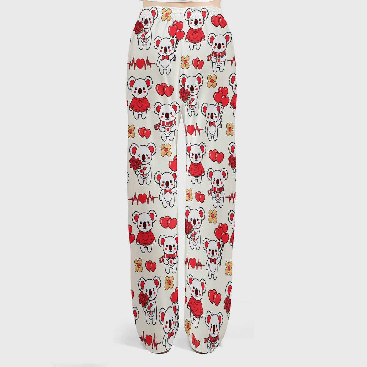 Sweet Koala Valentine Medical Design Scrub Set, Breathable Med Uniform