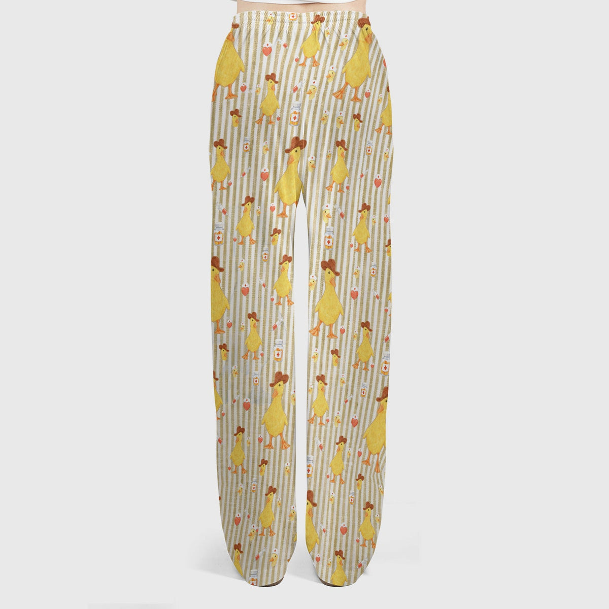 Cowboy Ducktor Vertical Stripe Nurse Scrub Set