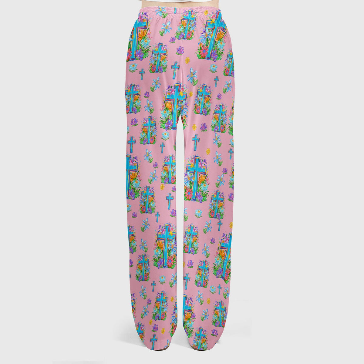 Christian Floral Cross Spring Nurse Scrub Set