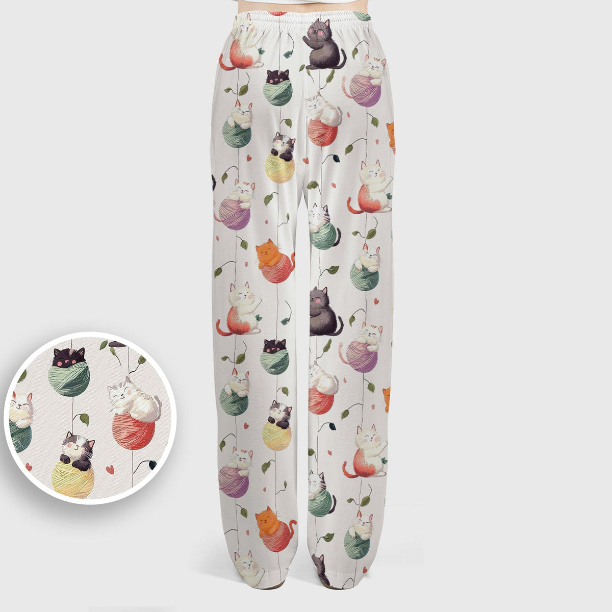 Cats Playing Yarn Balls Nurse Scrub Set