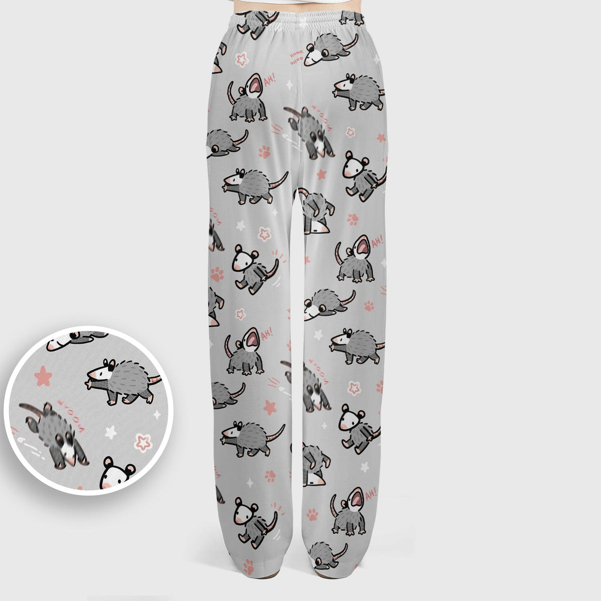 Cartoon Opossum Nurse Scrub Set
