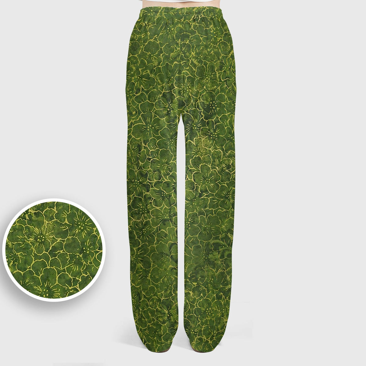 Green Floral Blossom Nurse Scrub Set