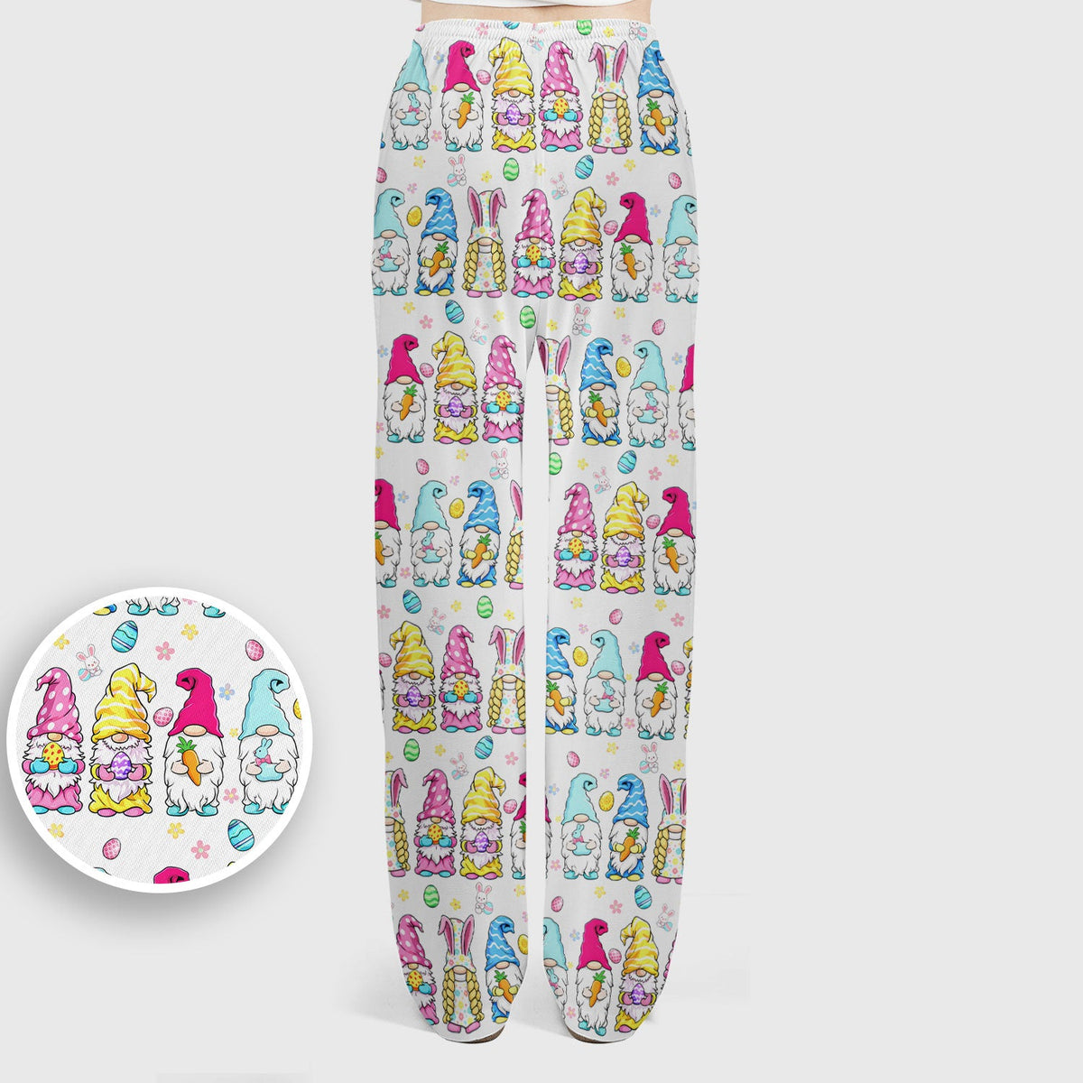Colorful Easter Gnome Bunny Eggs Nurse Scrub Set