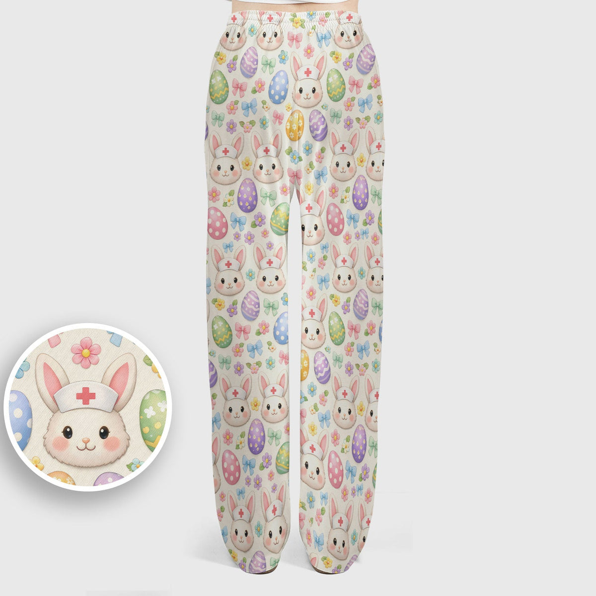 Bunny Egg Nurse Scrub Set