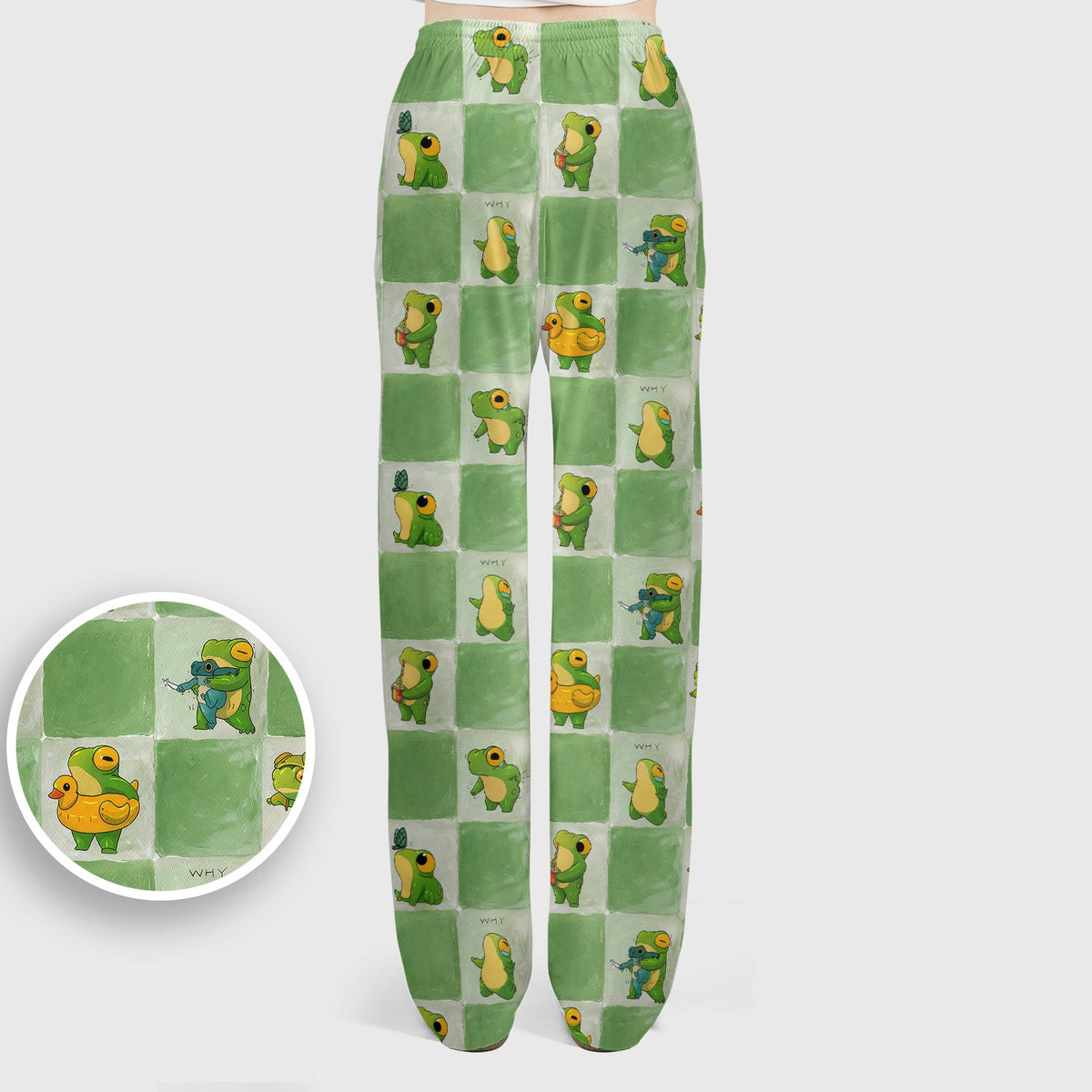 Frog Duck Checkerboard Nurse Scrub Set