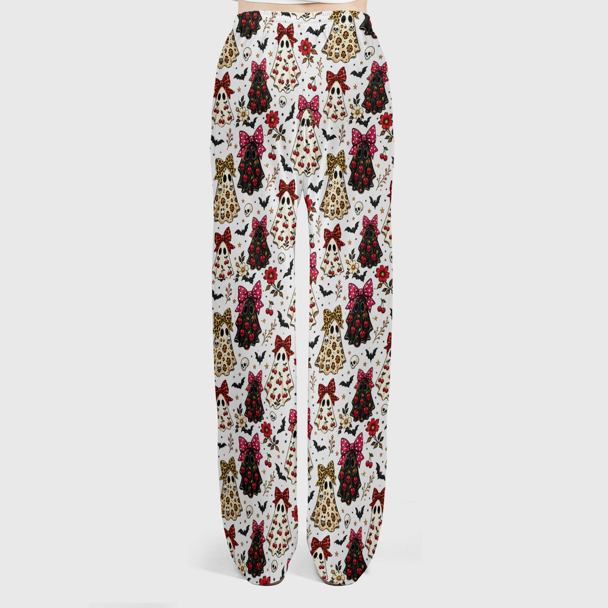 Spooky Ghost Pattern Nurse Scrub Set