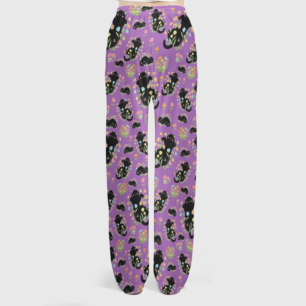 Cats Cute Poses Floral Nurse Scrub Set
