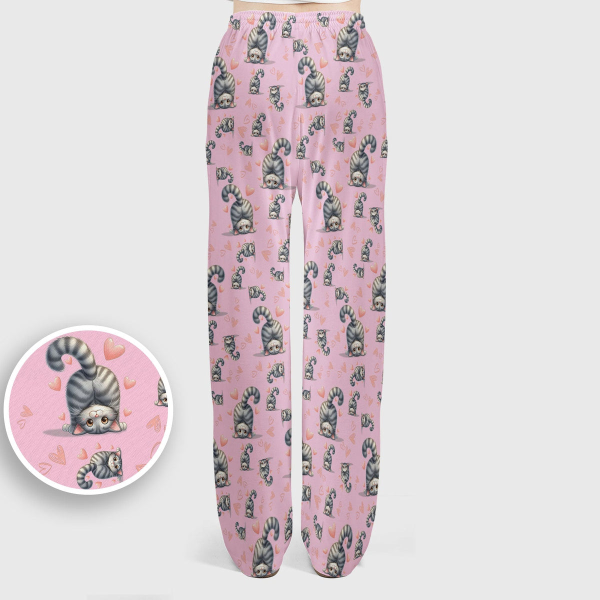 Valentine Cute Cat Heart Nurse Scrub Set