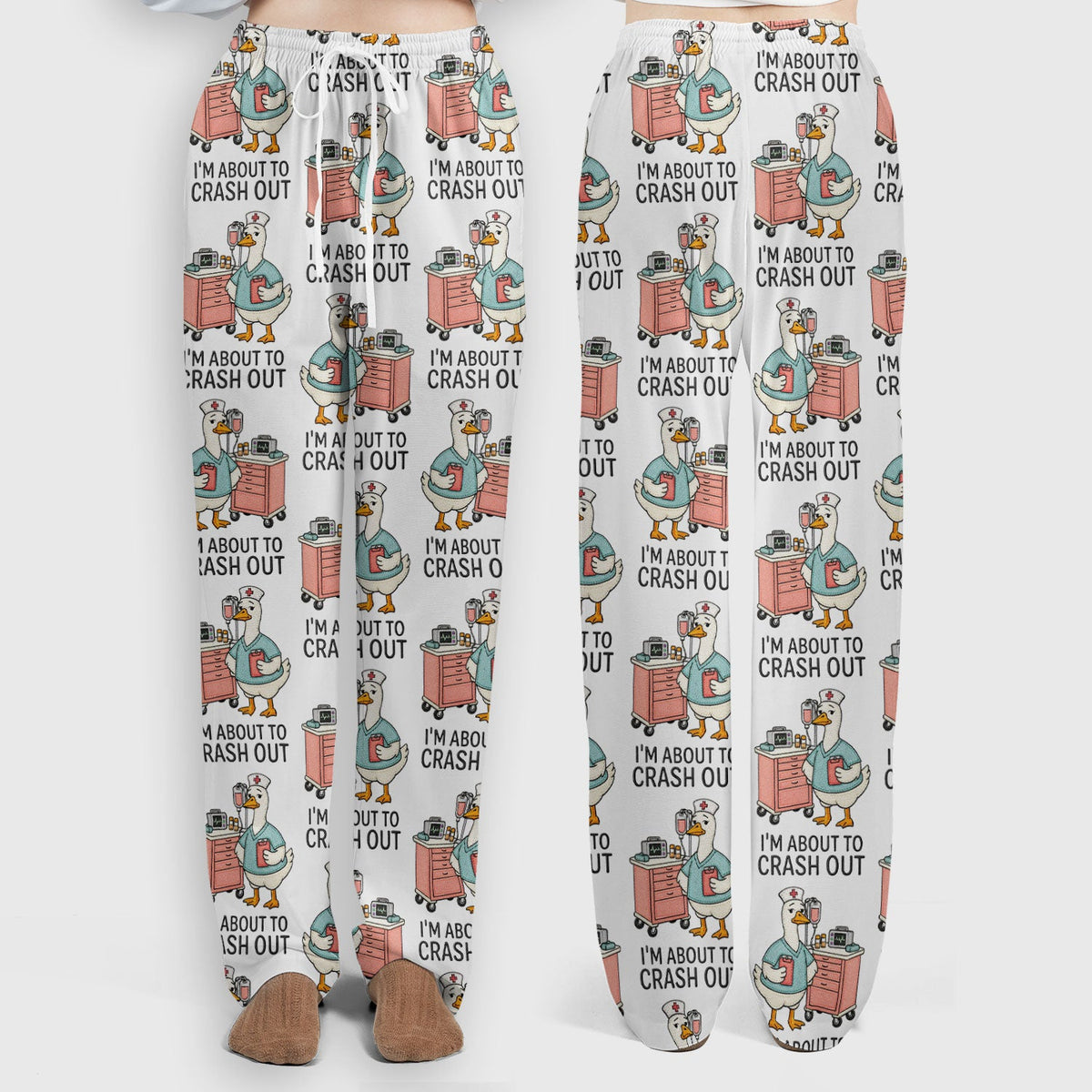 Goose Crash Out Nurse Scrub Set