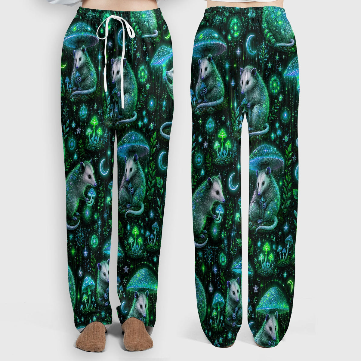 Moonlit Opossum Mushroom Nurse Scrub Set
