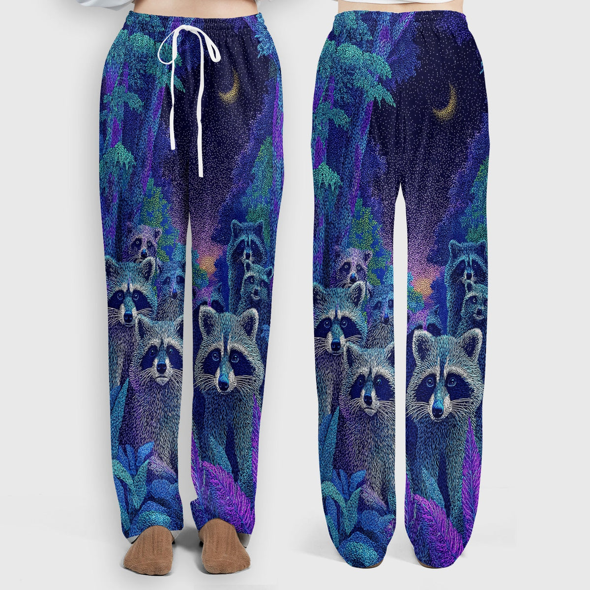 Moonlit Raccoon Nurse Scrub Set