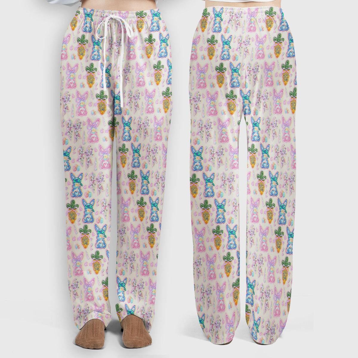 Bunny Carrot Bow Nurse Scrub Set - Easter Gift