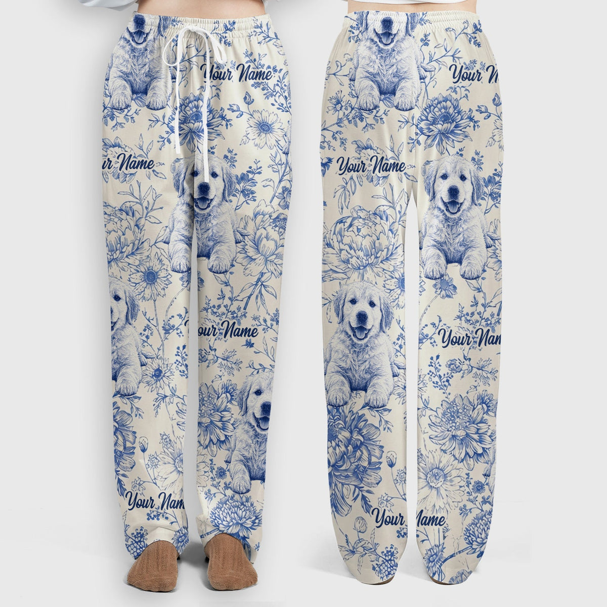 Personalized Pet Photo Floral Nurse Scrub Set