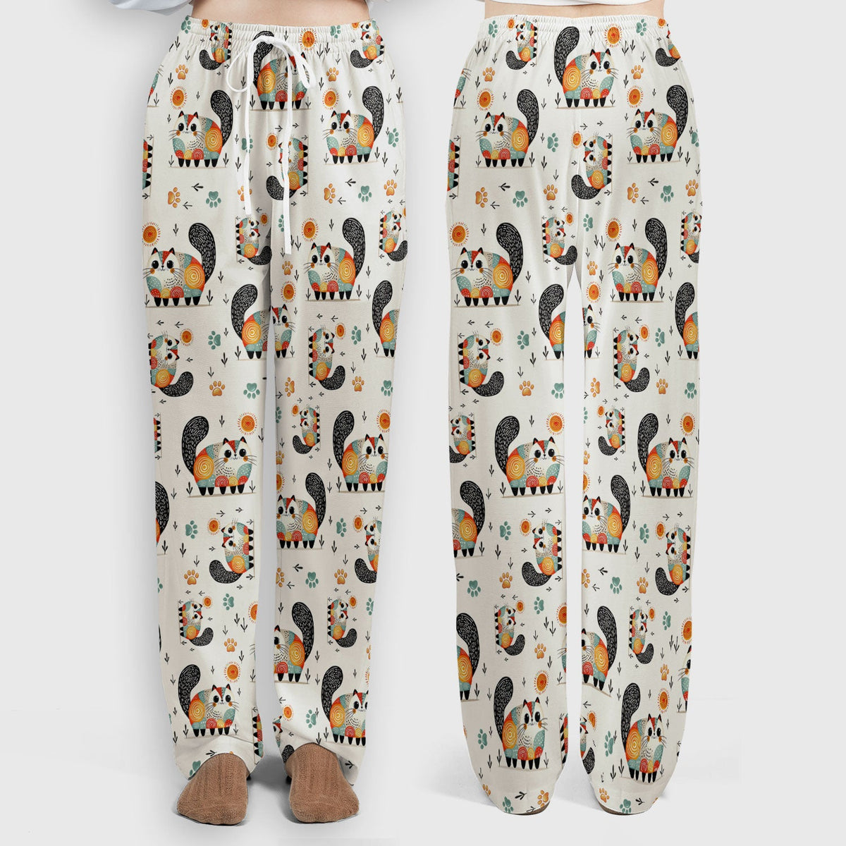 Cat Illustration Nurse Scrub Set