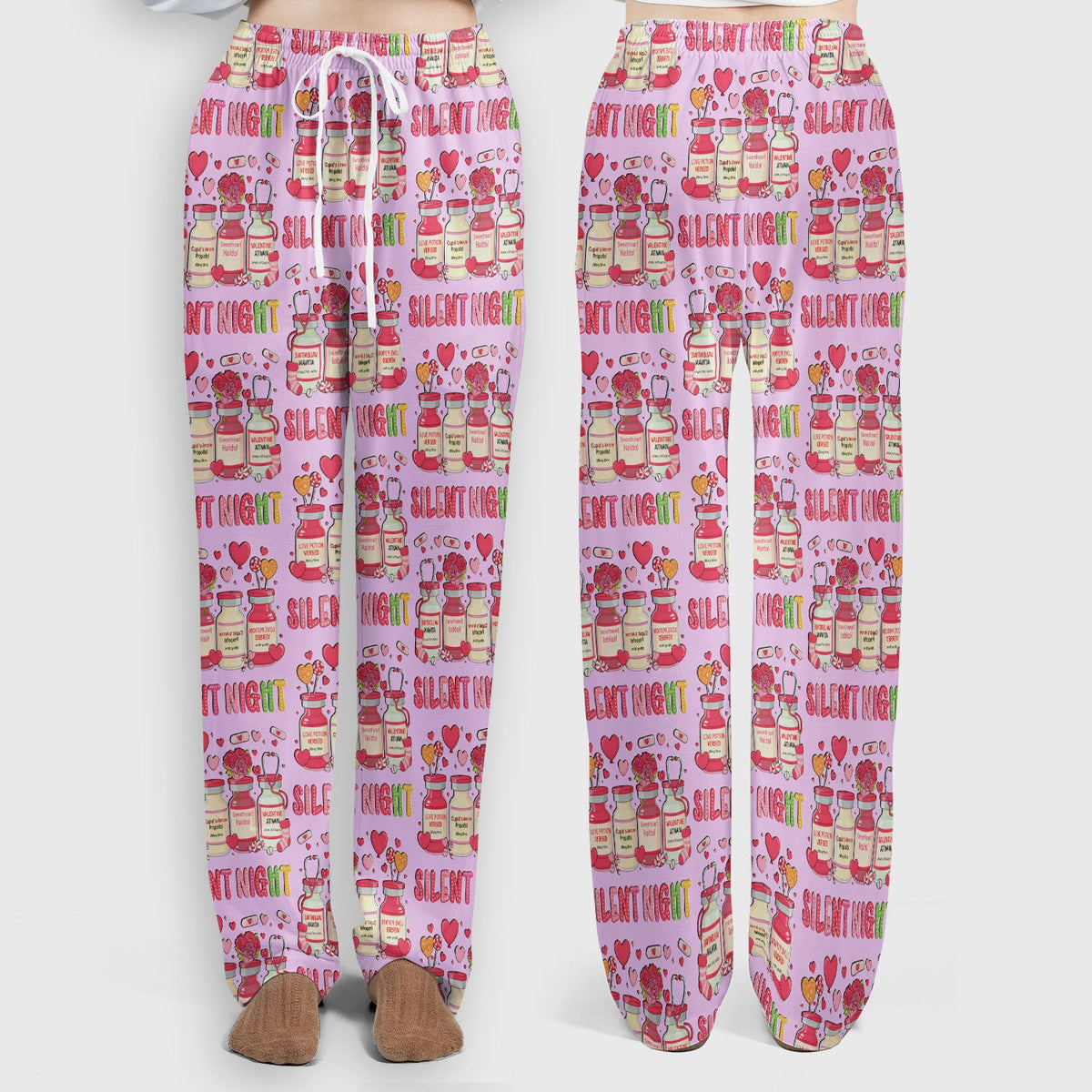 Valentine Silent Night Love Nurse Scrub Set
