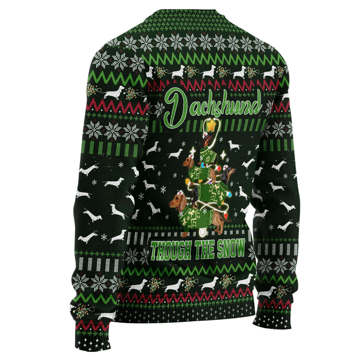 Dachshund Xmas Tree Ugly Christmas Sweater