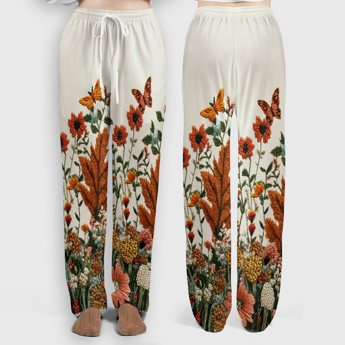 Orange Cat Wildflower Nurse Scrub Set