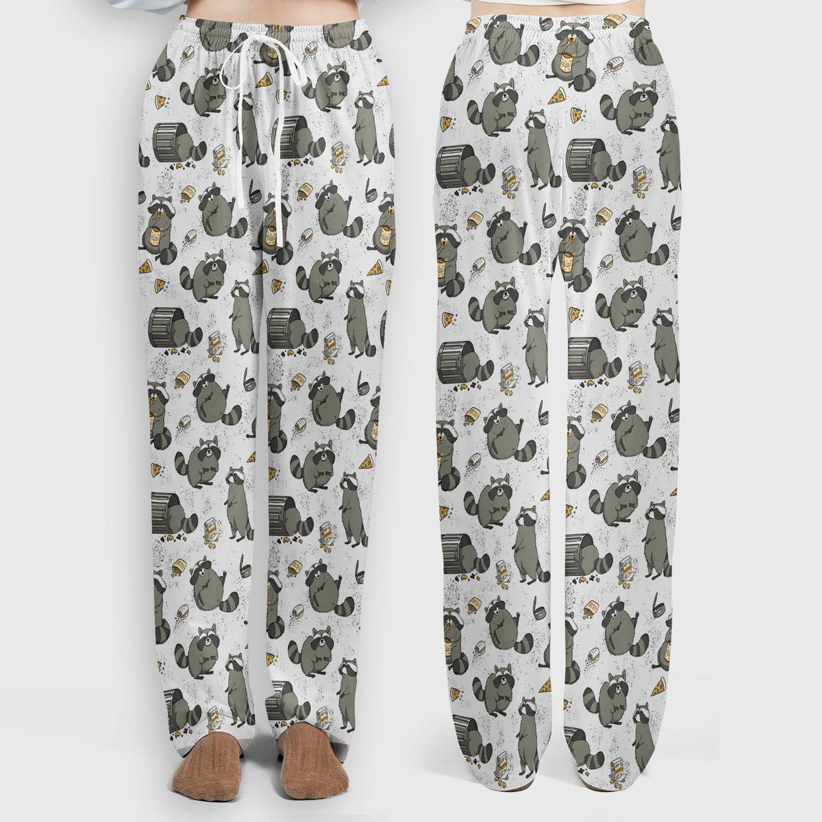 Raccoon Snack Trash Can Nurse Scrub Set