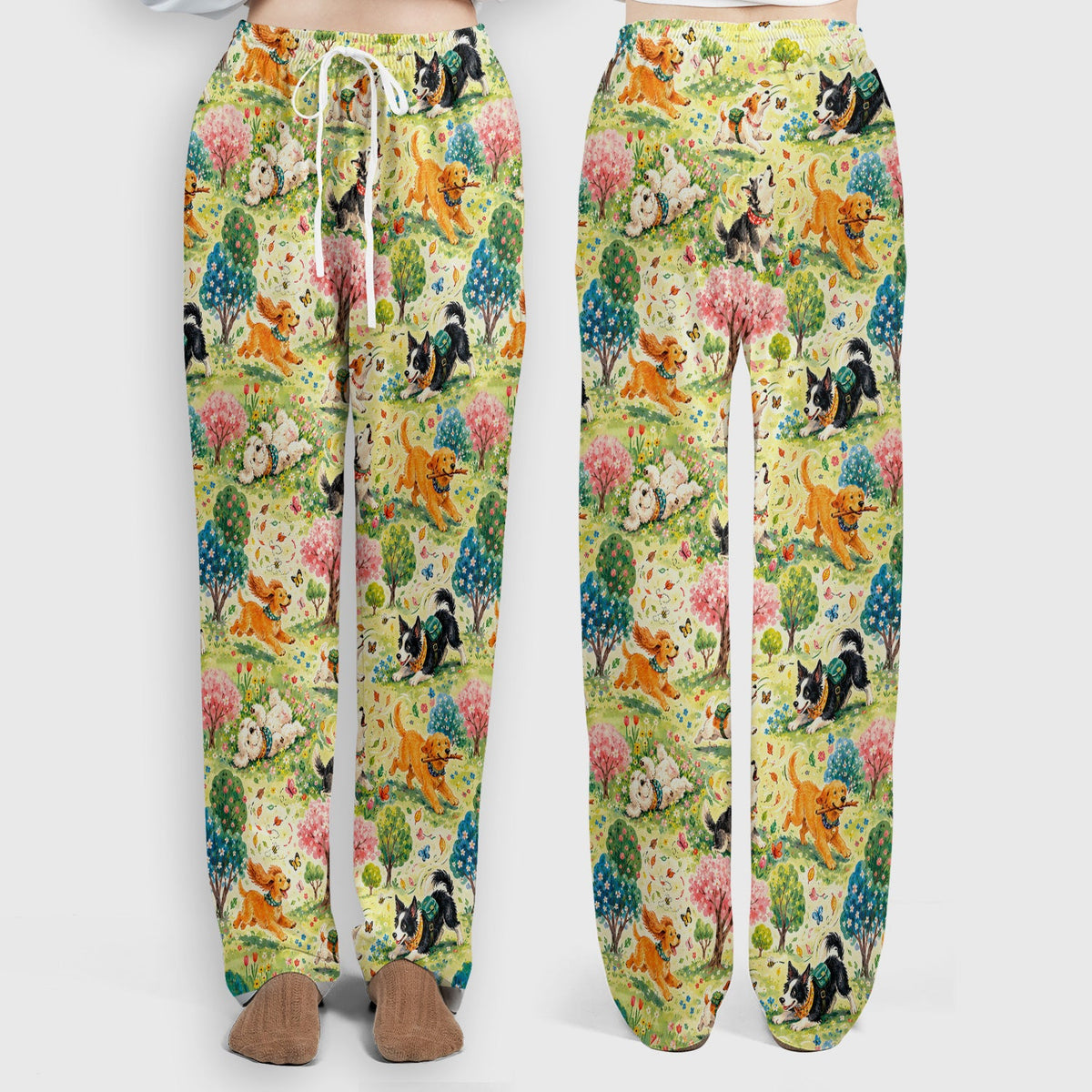 Spring Garden Dogs Nurse Scrub Set