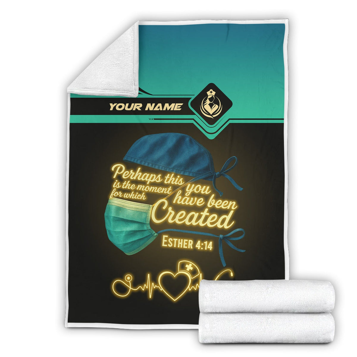 Personalized Esther 4:14 Nurse Blanket