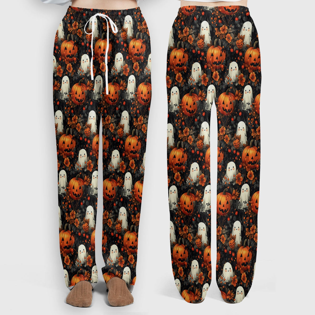 Spooky Ghost Pumpkin Nurse Scrub Set