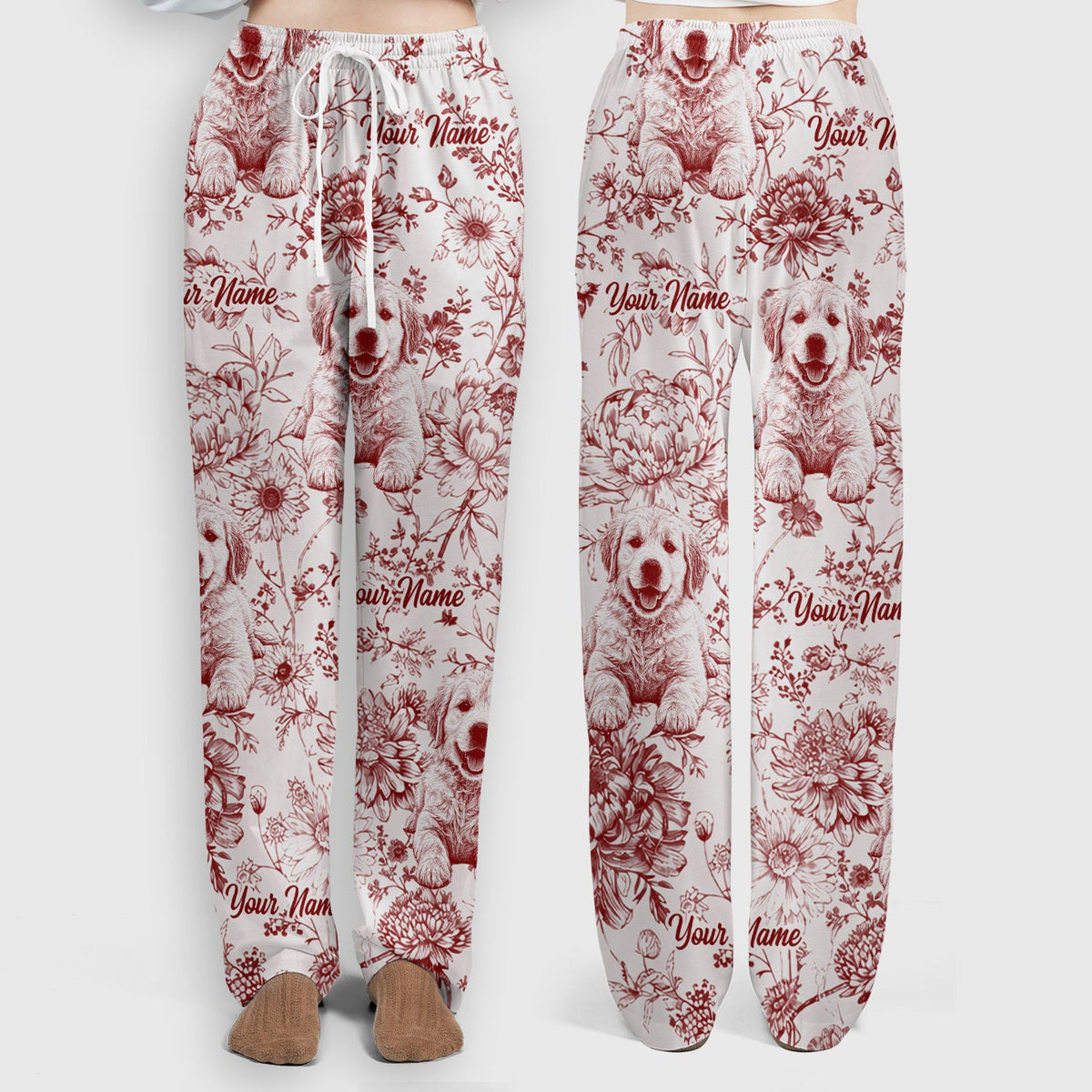 Personalized Pet Photo Floral Nurse Scrub Set
