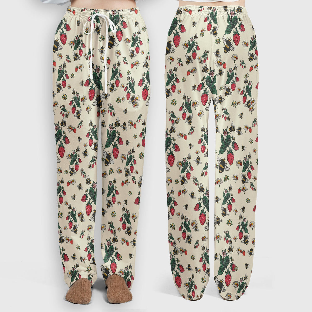 Strawberry Bee Daisy Nurse Scrub Set