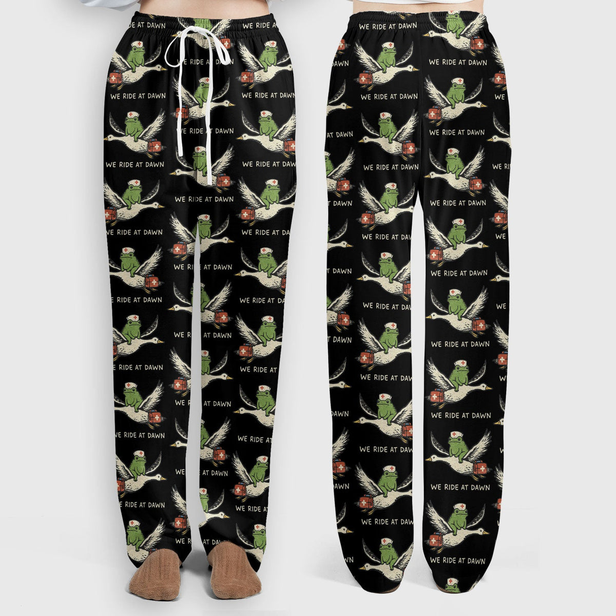 Frog Riding Goose Nurse Scrub Set