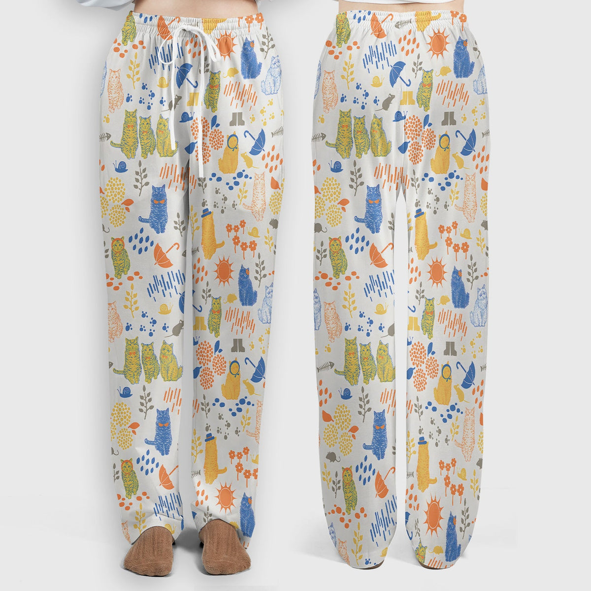 Cozy Rainy Day Cat Lover Nurse Scrub Set