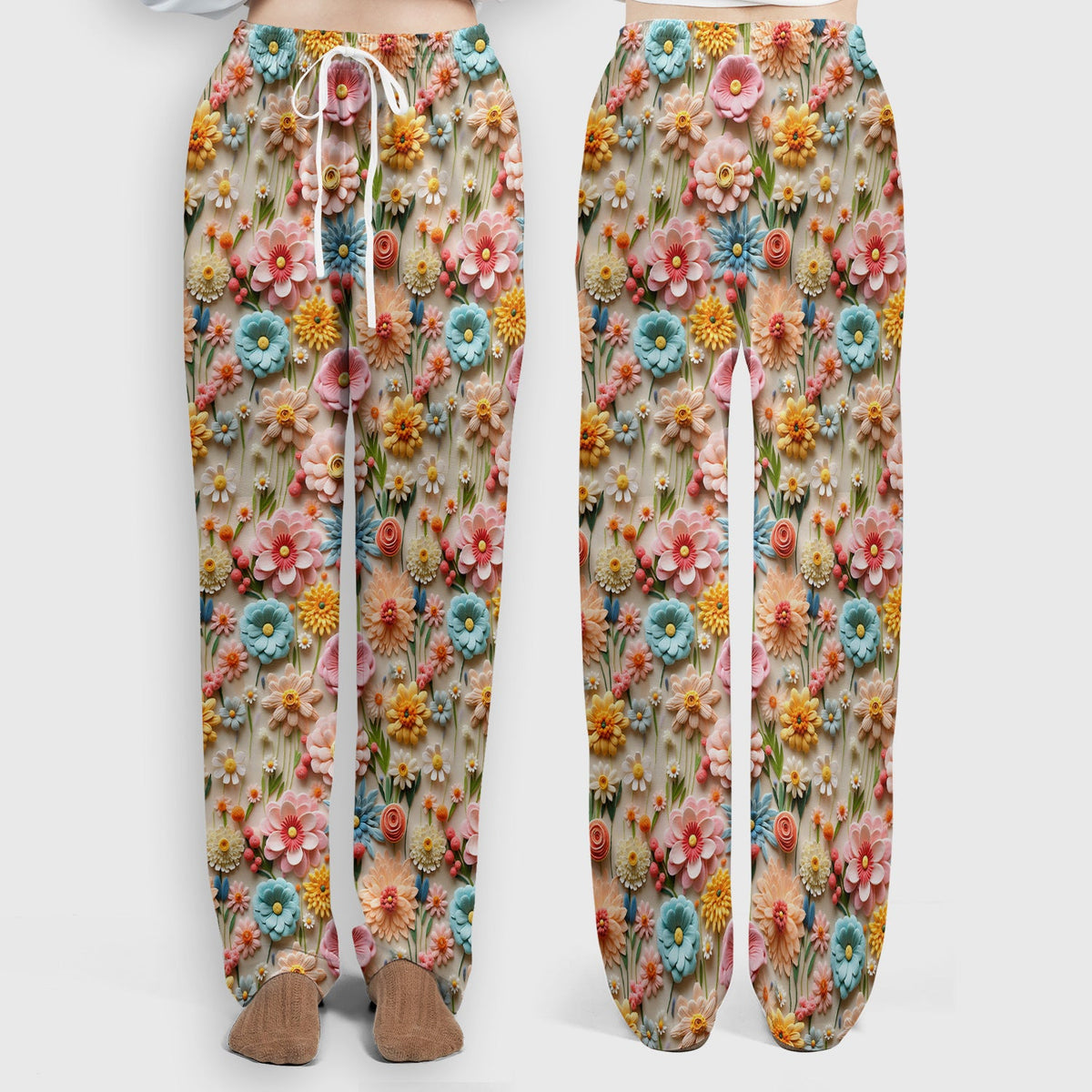 Colorful Blooming Wildflower Nurse Scrub Set