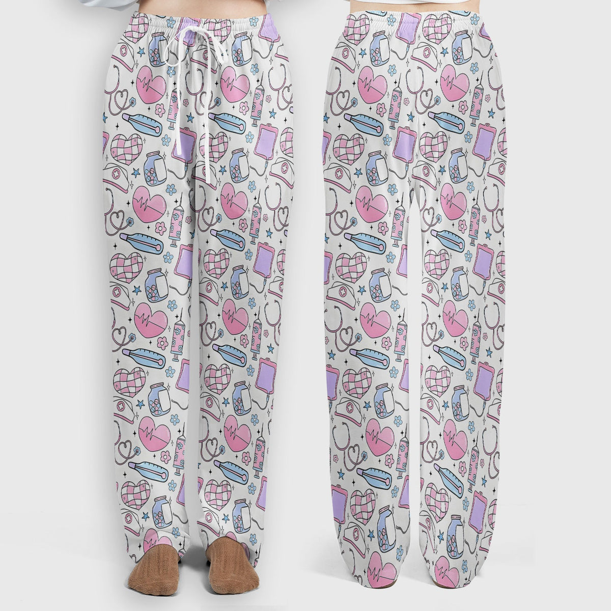 Pastel Medical Icons Nurse Scrub Set