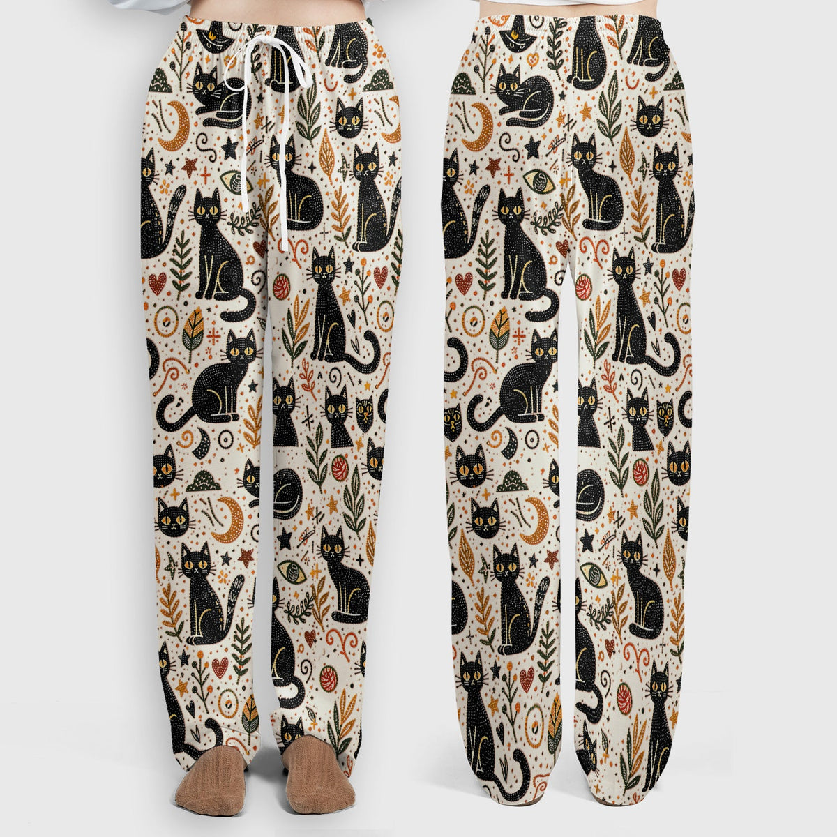 Mystic Black Cat Celestial Nurse Scrub Set