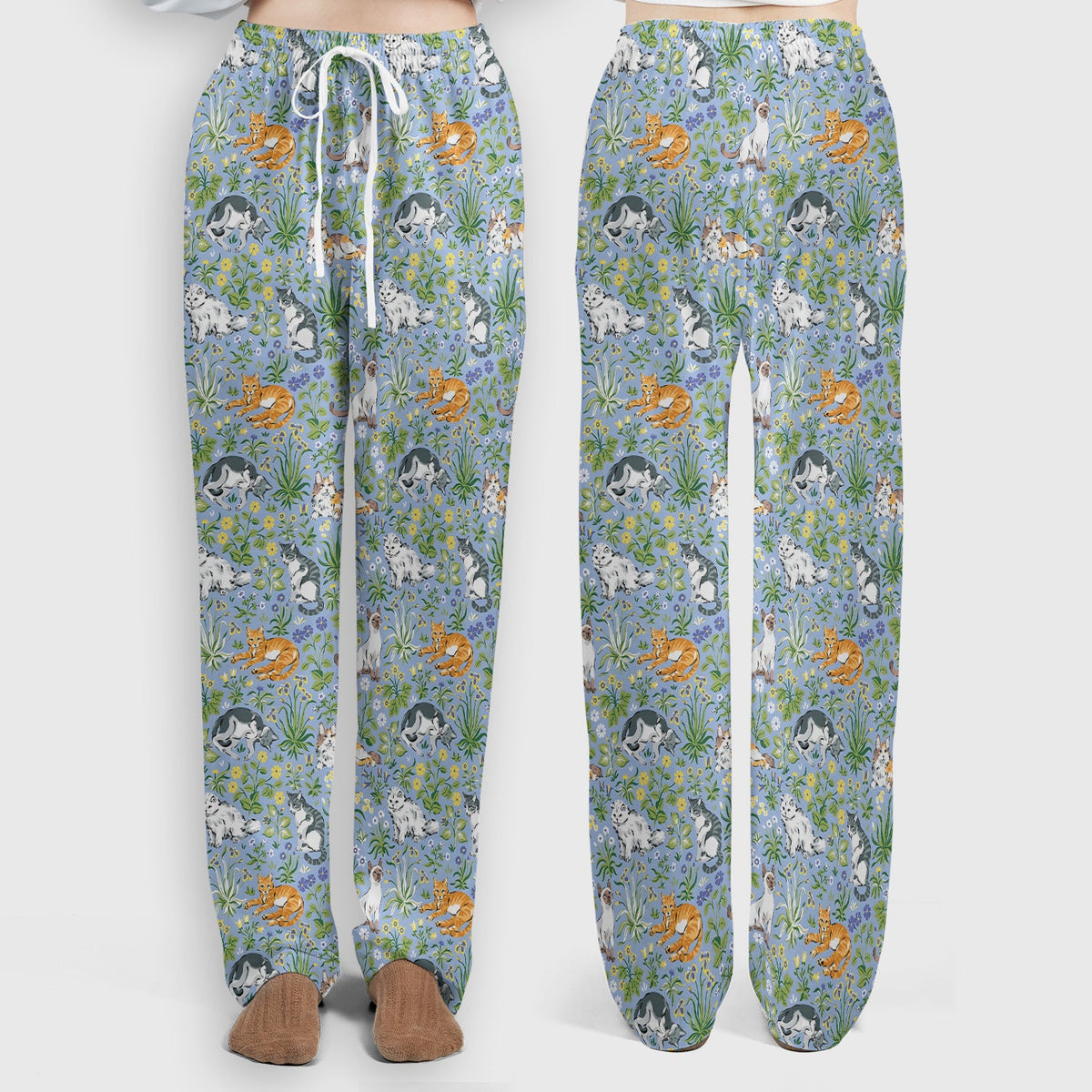 Floral Cat Garden Nurse Scrub Set
