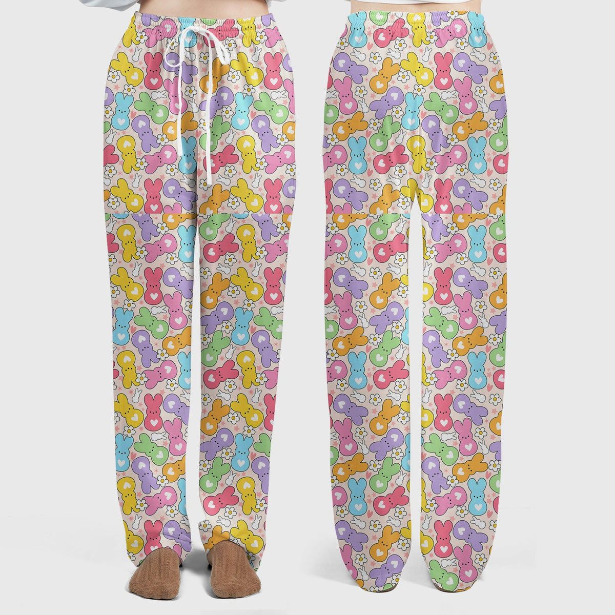Sweet Pastel Bunny Daisy Nurse Scrub Set