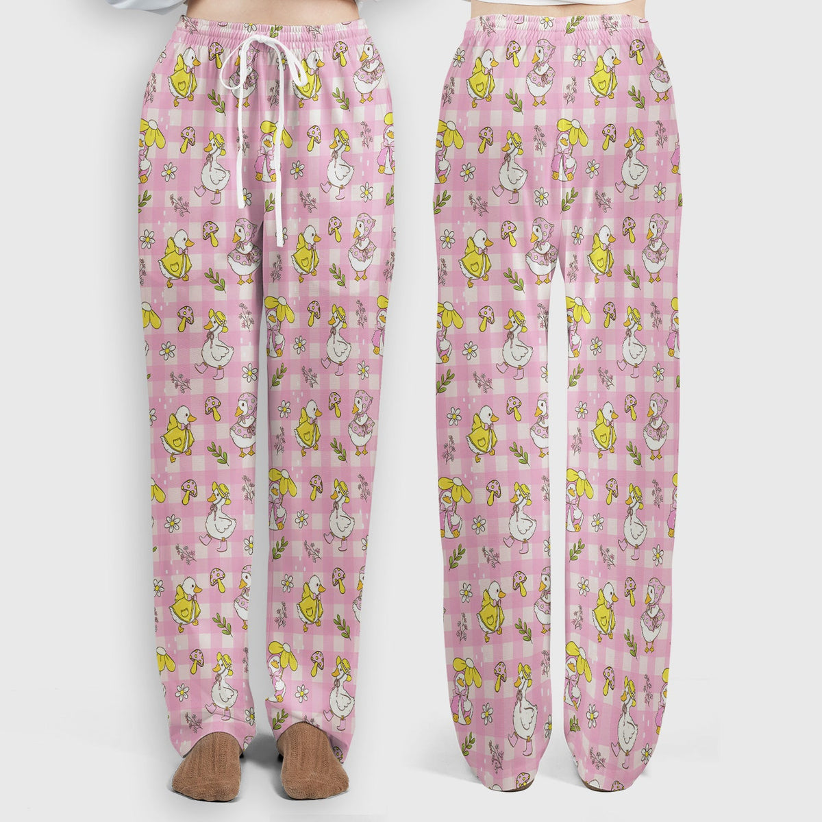 Spring Duckling Gingham Nurse Scrub Set
