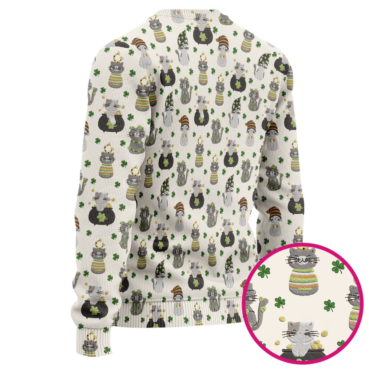 St Patrick Lucky Cat Shamrock Nurse Scrub Set