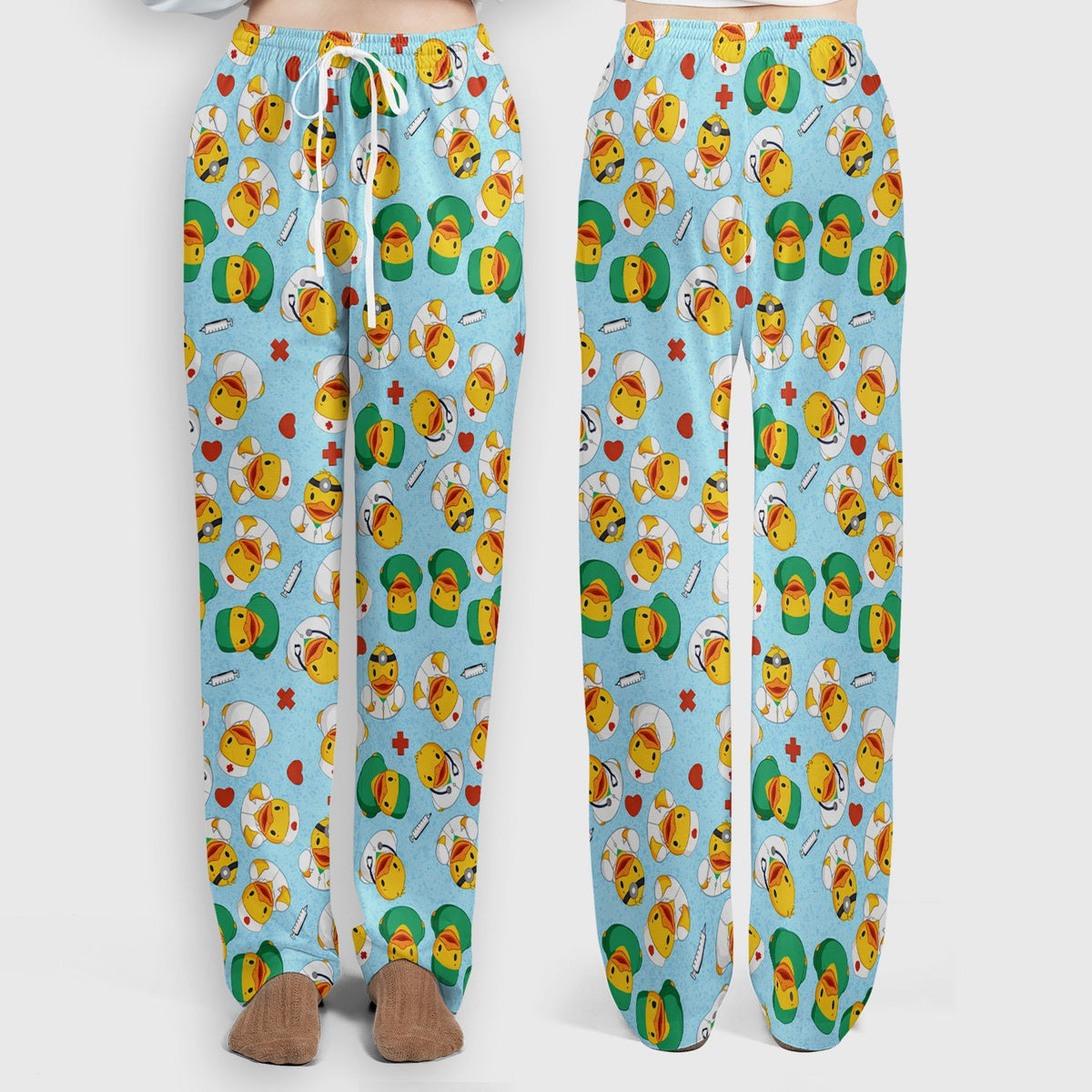 Duck Doctor Cartoon Nurse Scrub Set