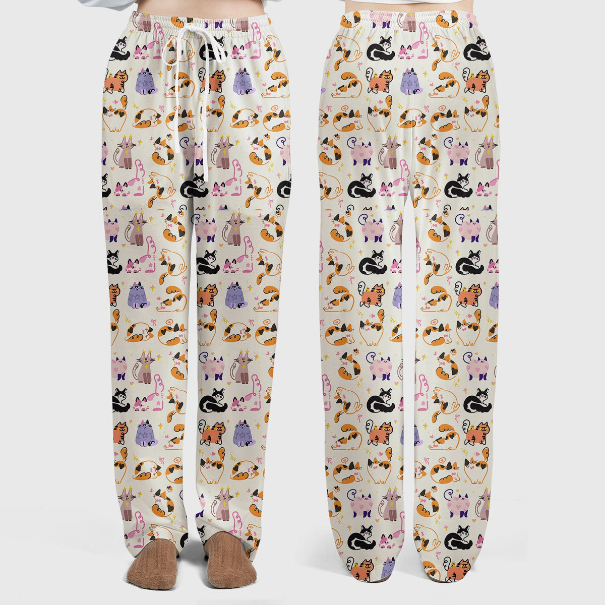 Cute Cats Pattern Nurse Scrub Set