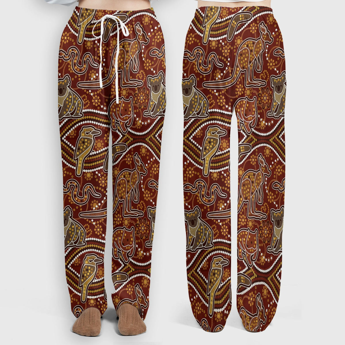 Australian Kangaroo Koala Aboriginal Nurse Scrub Set
