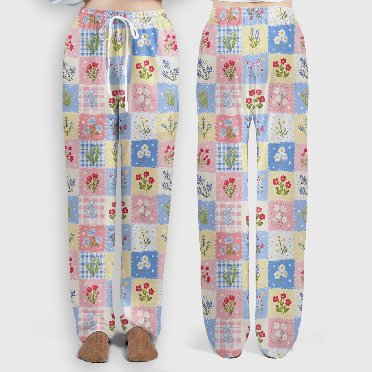 Pastel Patchwork Wildflower Garden Nurse Scrub Set