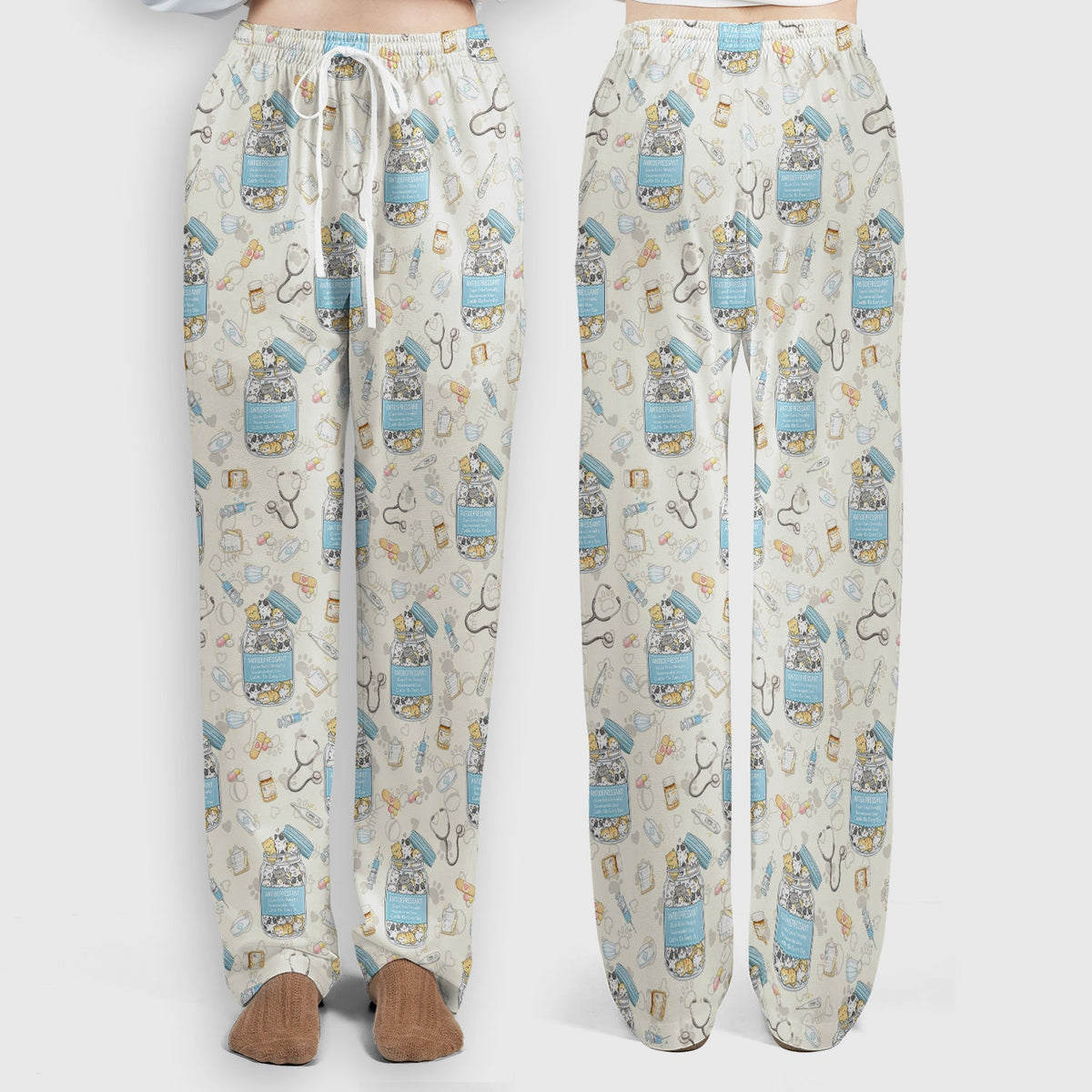 Antidepressant Cat Jar Nurse Scrub Set