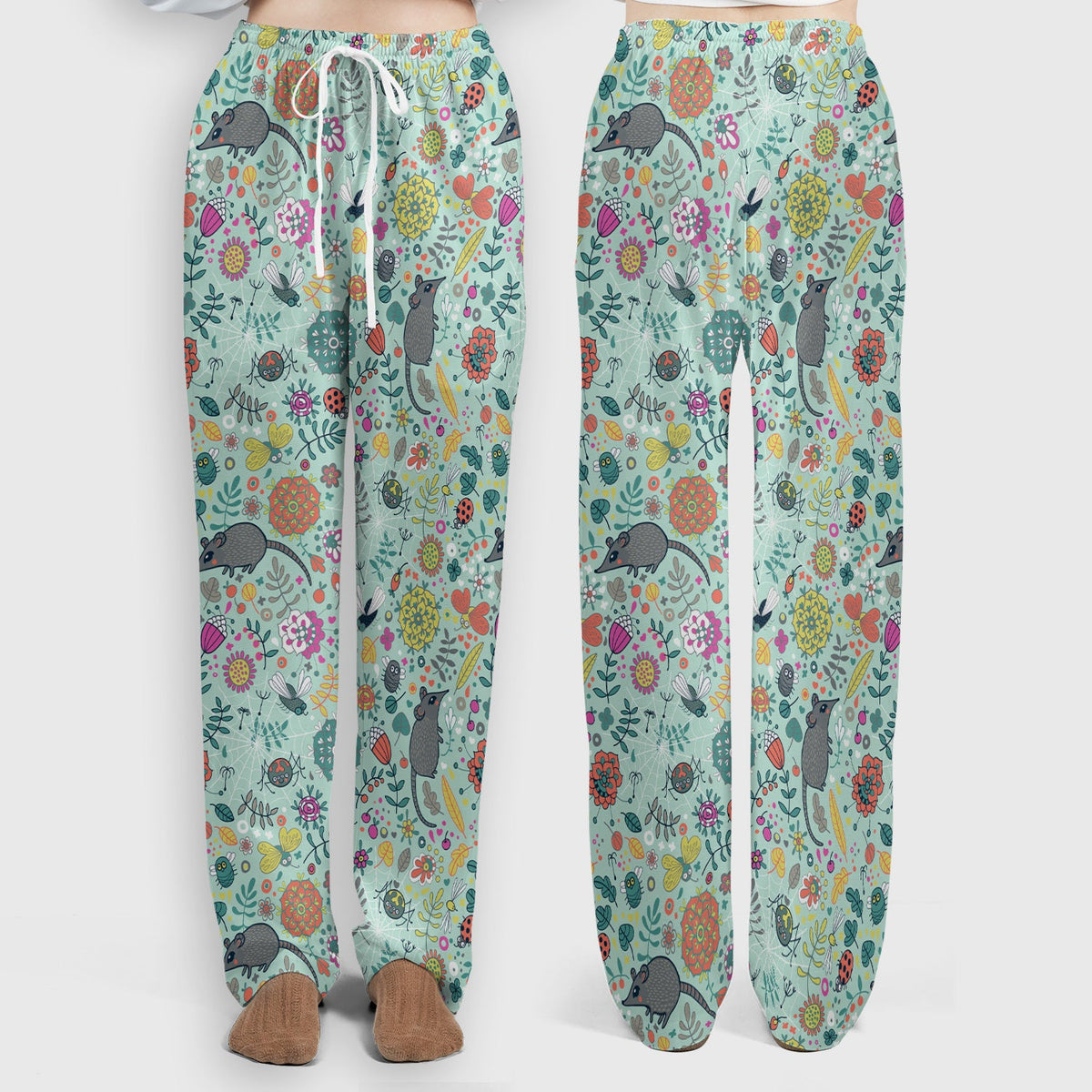 Woodland Mouse Floral Nurse Scrub Set