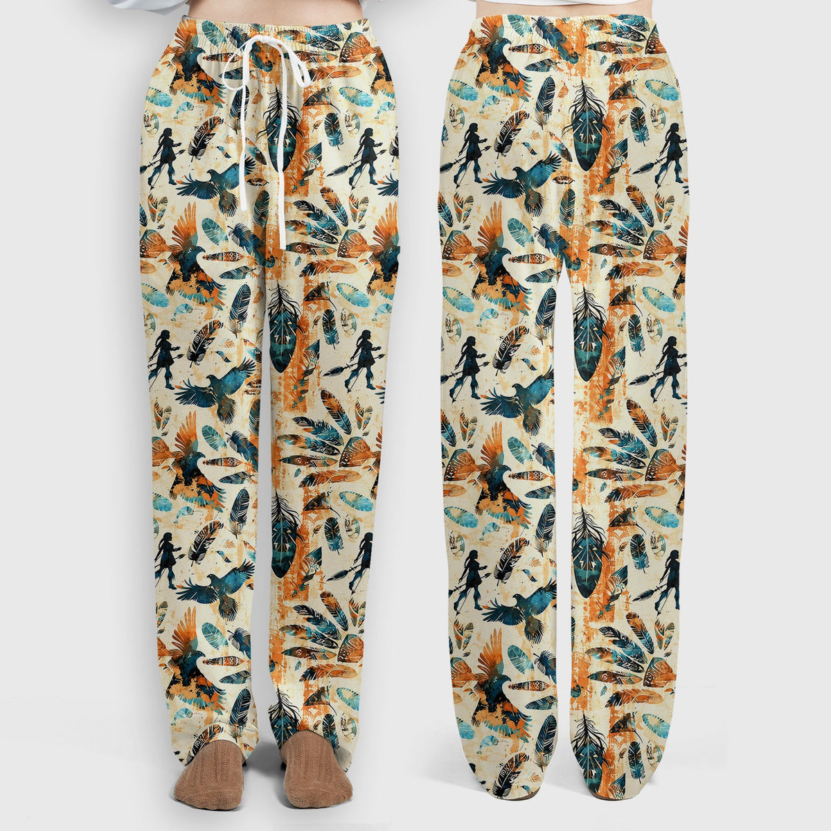 Feather Birds Tribal Nurse Scrub Set
