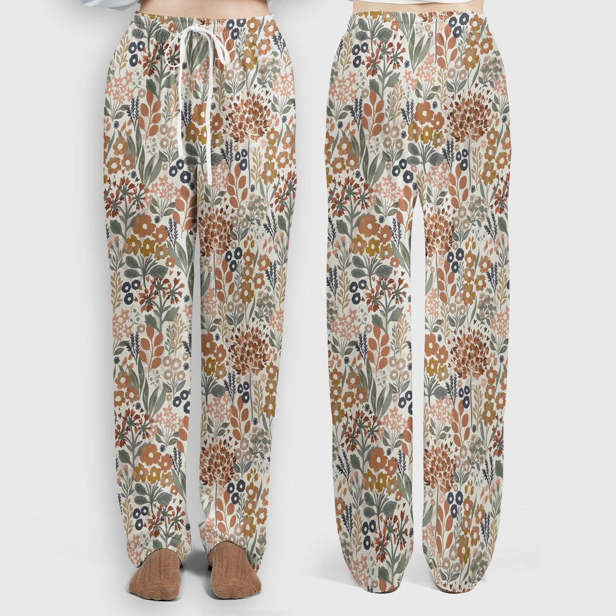 Vintage Botanical Floral Nurse Scrub Set