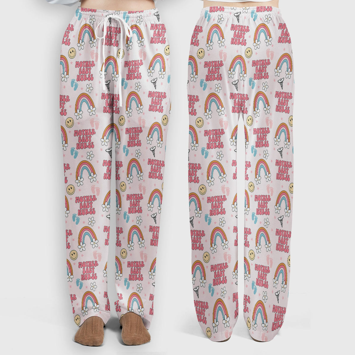 Sweet Mother Baby Nurse Rainbow Scrub Set